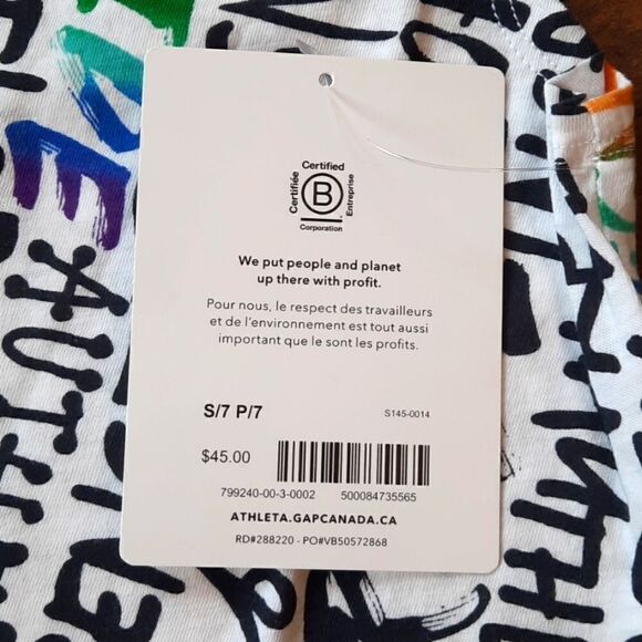 Athleta Girl‎ Pride Size Small (7) Organic Cotton Multi Explore Tank - Picture 6 of 8